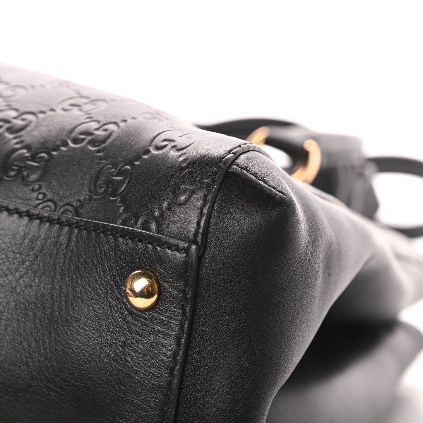 Soft Guccissima Signature Top Handle Tote Bag Black