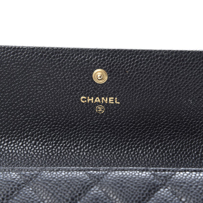 Chanel Caviar Quilted Large Flap Wallet Black 6 of 9