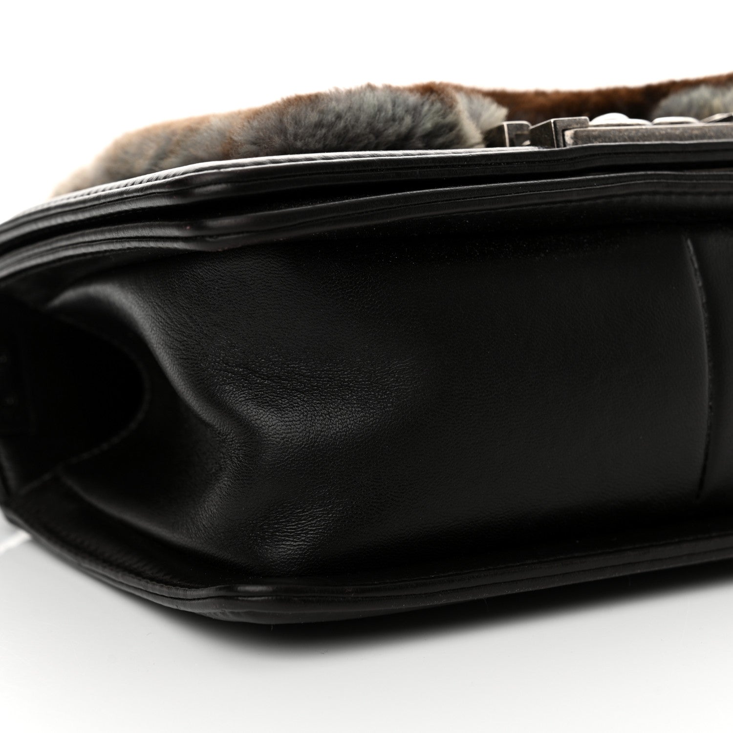 Chanel Orylag Rabbit Fur Calfskin Small Boy Flap Brown 9 of 13