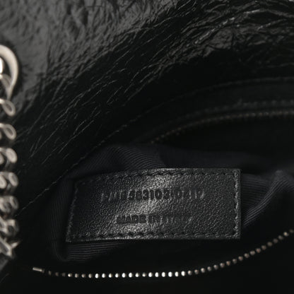 Saint Laurent Crinkled Calfskin Matelasse Monogram Niki Chain Wallet Black 9 of 11