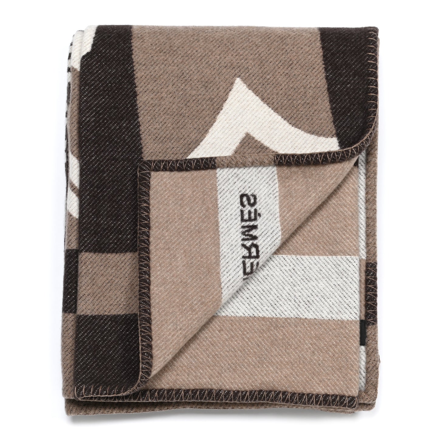 Wool Cashmere Brandebourgs Blanket Ecorce