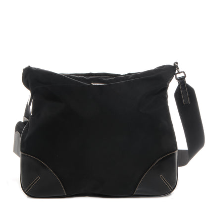 Prada Nylon Flat Messenger Bag Black 1 of 9