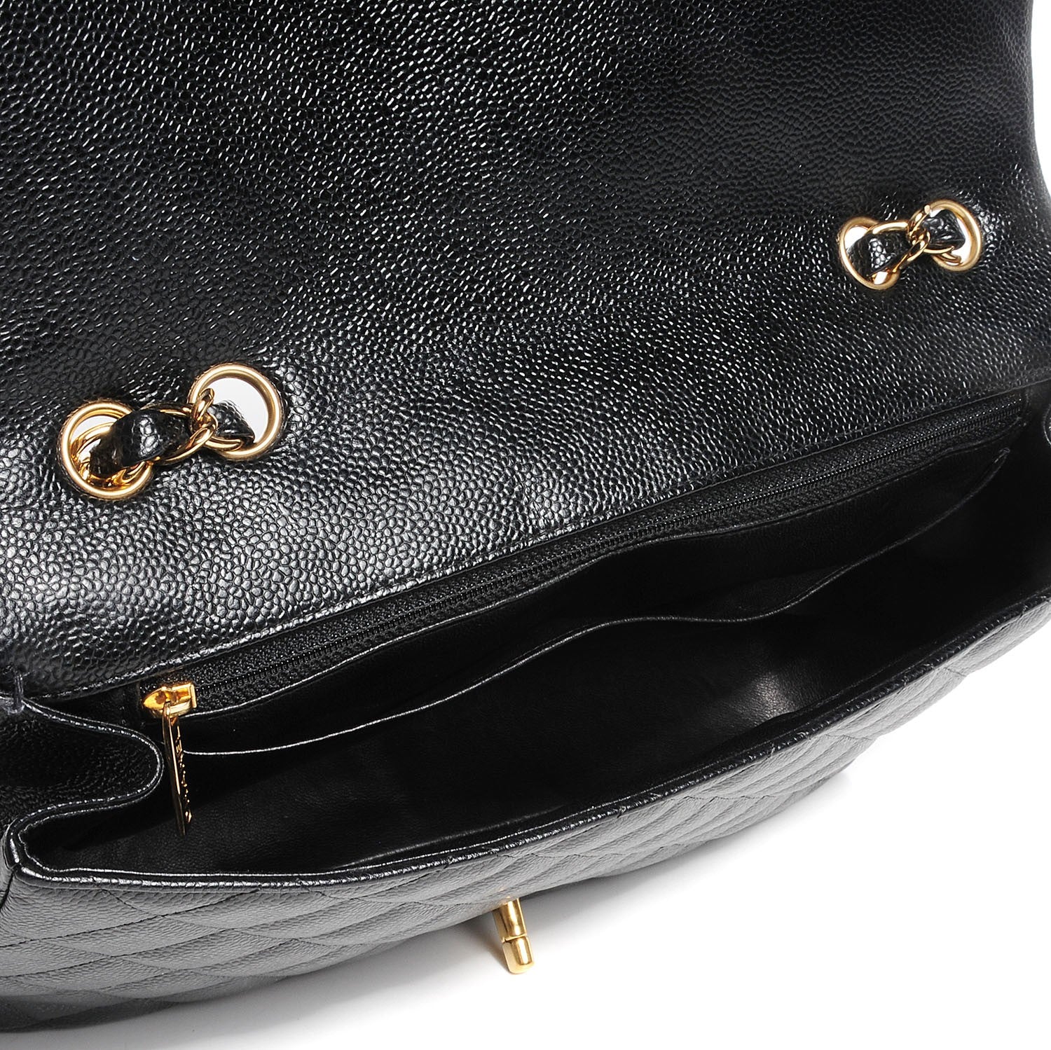Chanel Caviar Jumbo Single Flap Black 8 of 8