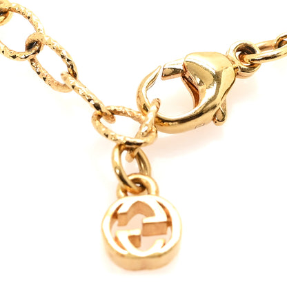 Gucci Crystal Pearl Bee Logo Charm Bracelet Aged Gold 4 of 6