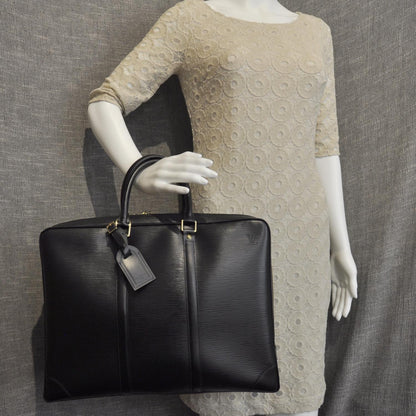 Louis Vuitton Epi Porte-Documents Voyage Briefcase Black 2 of 8