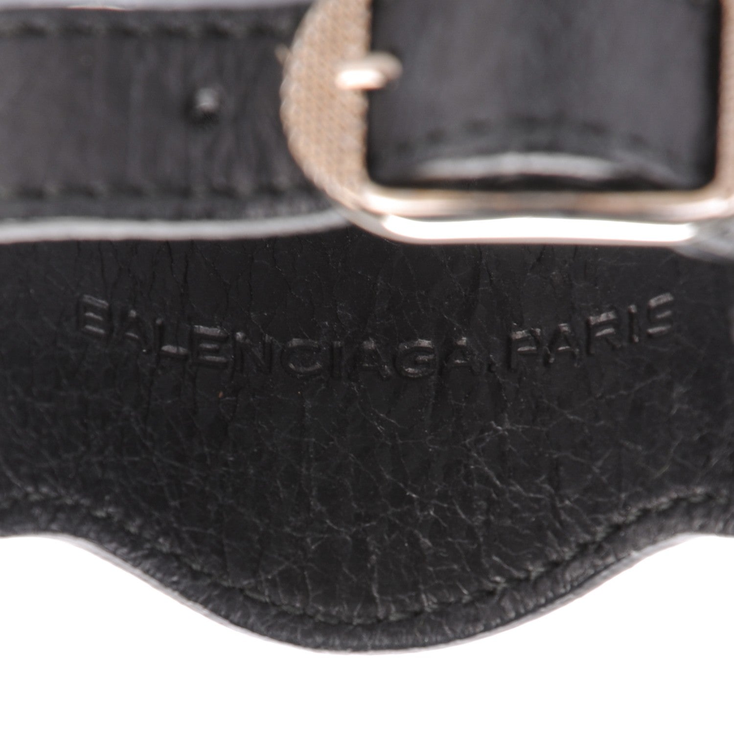 Balenciaga Agneau Arena Giant 12 Silver Hardware Bracelet S Black 4 of 5