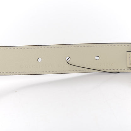 Gucci Calfskin Torchon Double G Chain 25mm Belt 80 32 Mystic White 3 of 3