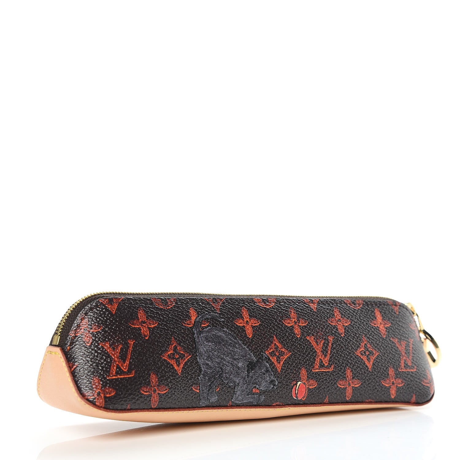 Louis Vuitton Catogram Elizabeth Pouch Orange Marron 3 of 10