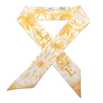 Christian Dior Silk ABCDior E Mitzah Scarf Jaune 1 of 3