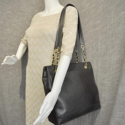 Chanel Caviar Shoulder Bag Black GHW 3 of 10