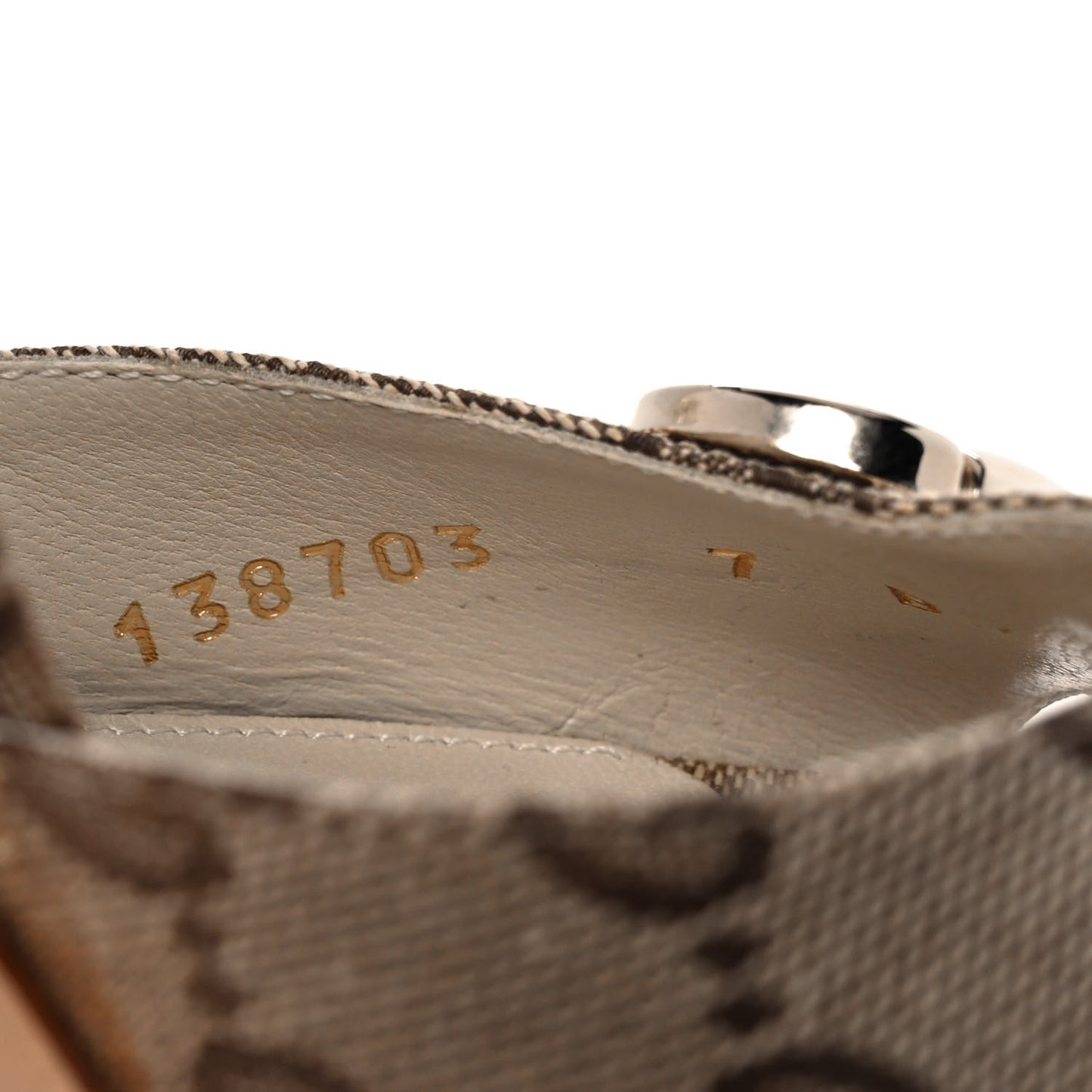 Monogram Horsebit Sandals 7 White
