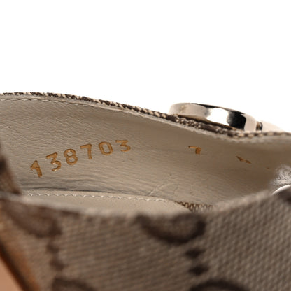 Gucci Monogram Horsebit Sandals 7 White 8 of 8