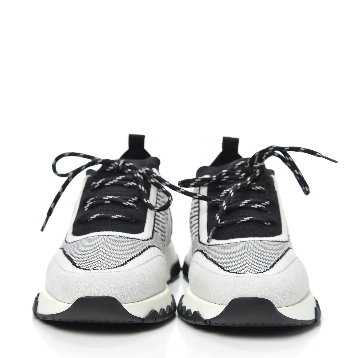 Knit Bi-Color Womens Addict Sneakers 37 Black White