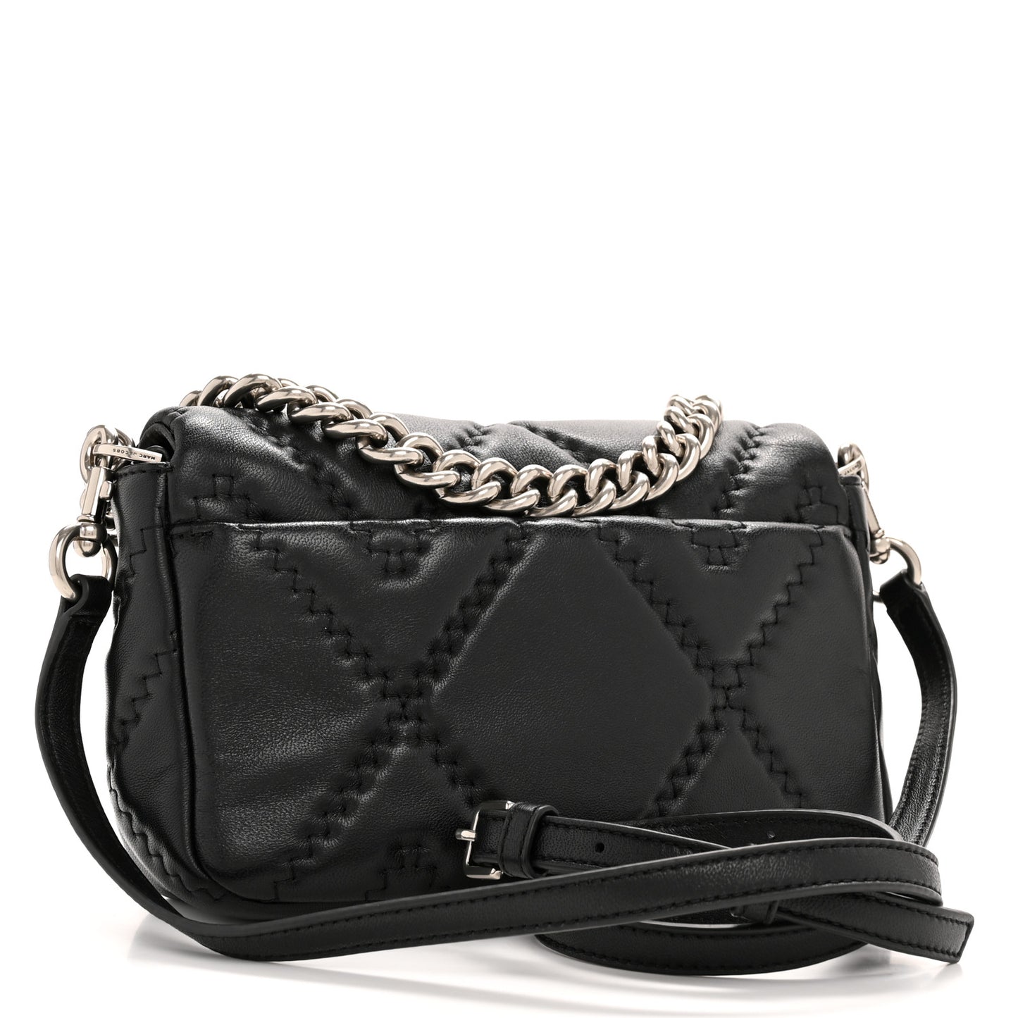 Calfskin Quilted J Marc Shoulder Bag Black