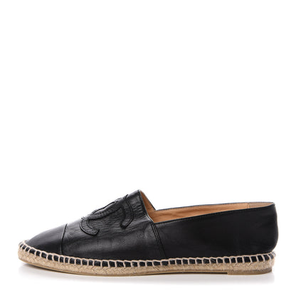 Chanel Lambskin CC Espadrilles 40 Black 1 of 11