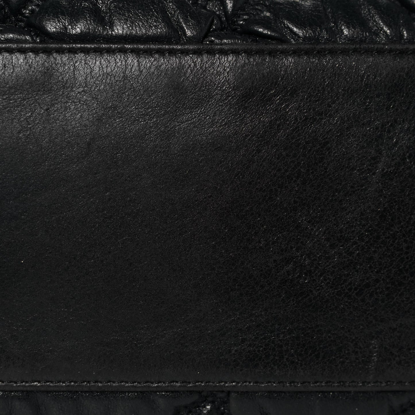 Calfskin Bubble Quilt Bowler Black