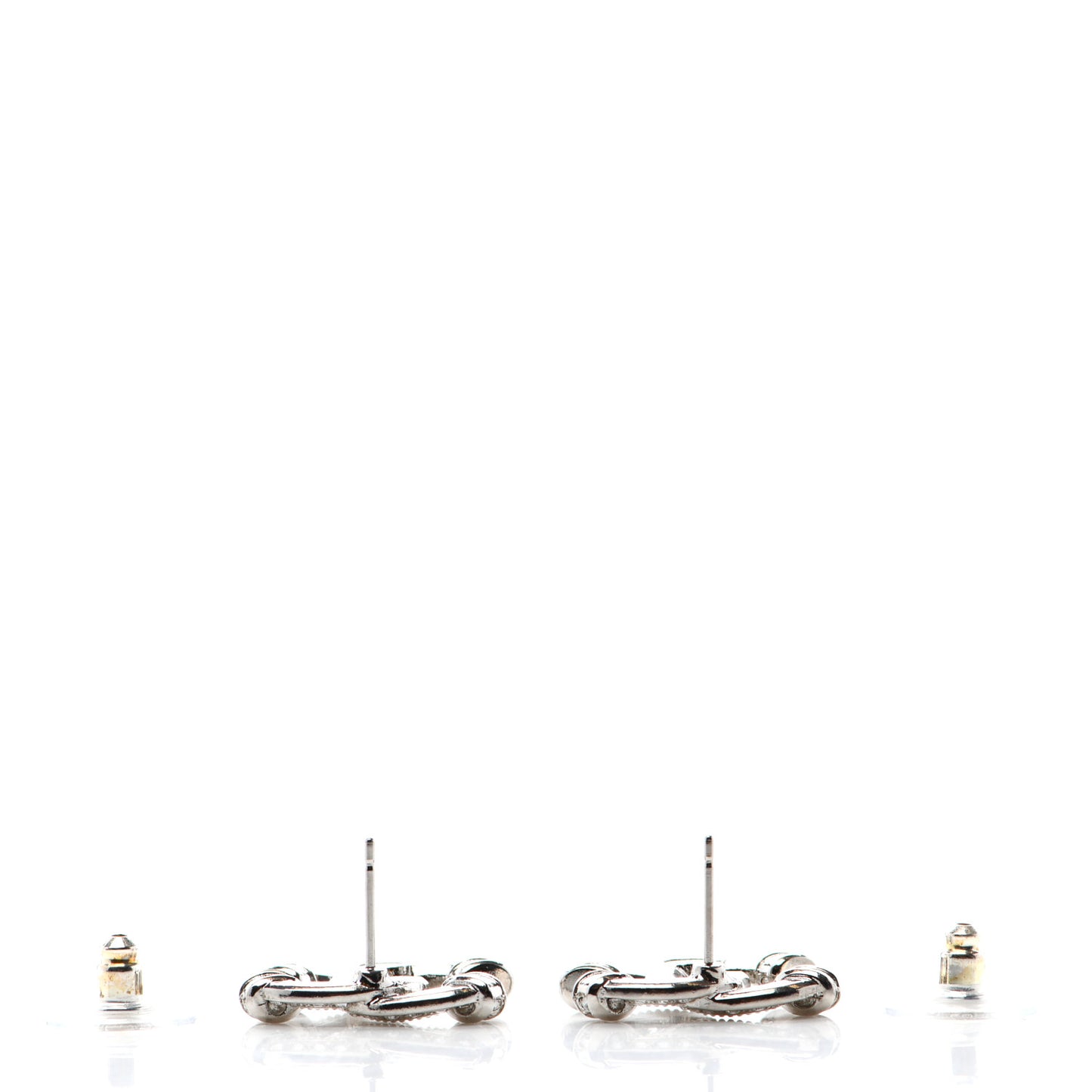 Crystal CC Earrings Silver