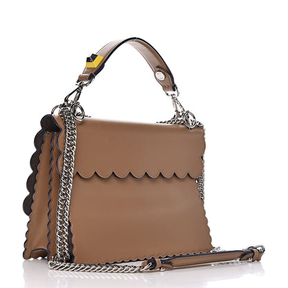 Fendi Vitello Liberty Scalloped Studded Kan I Shoulder Bag Sand 3 of 12
