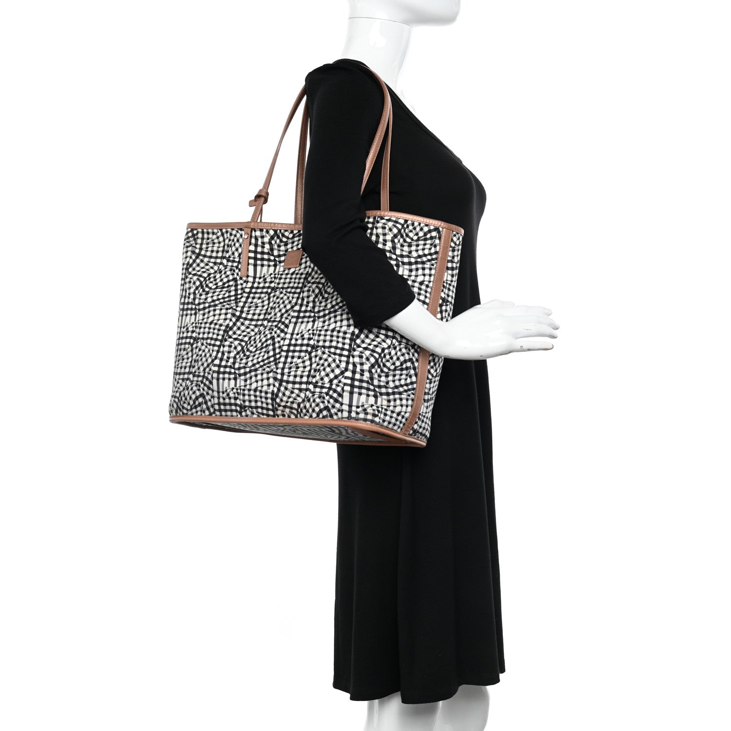 MCM Metallic Visetos Medium Reversible Shopper Tote Champagne Gold 2 of 18