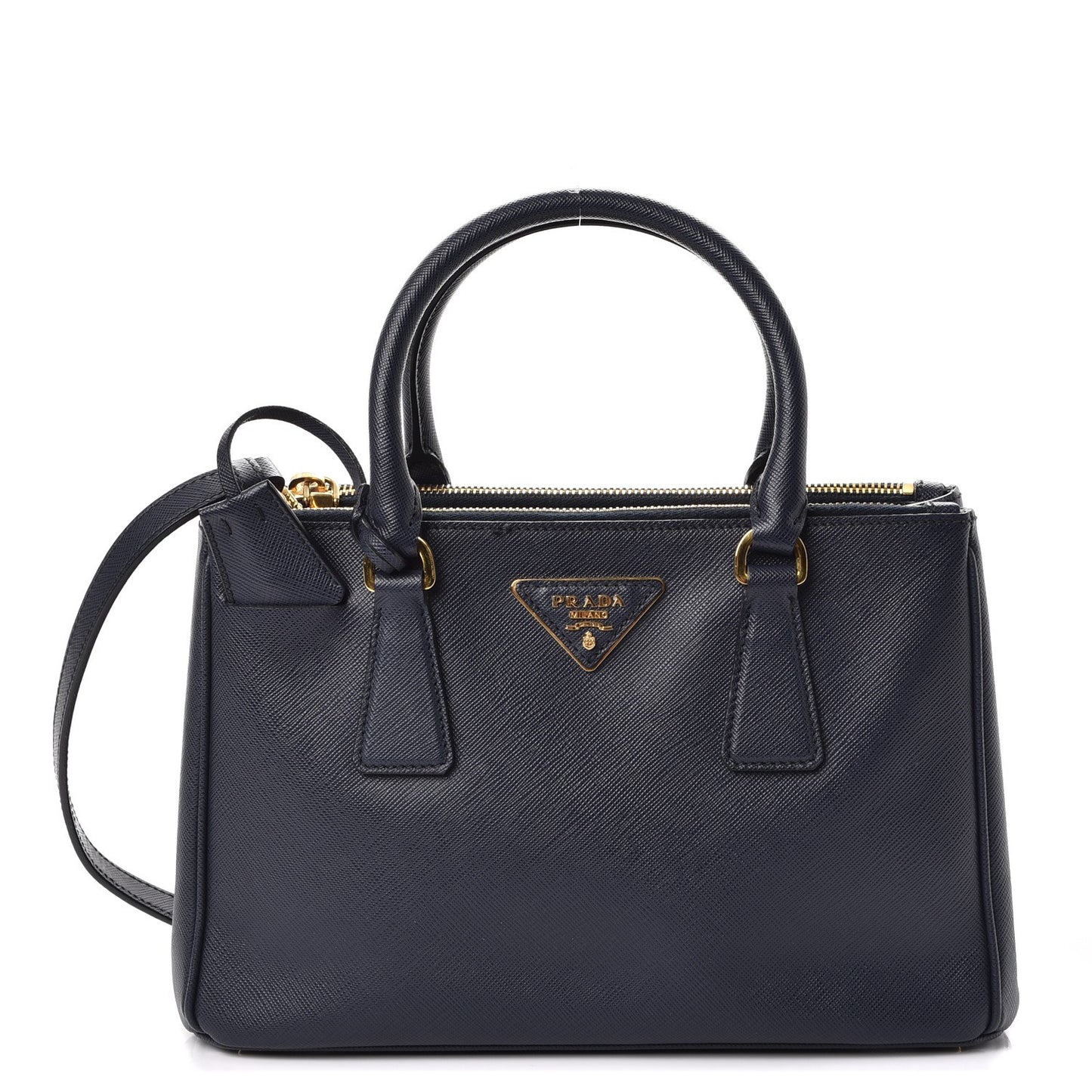 Saffiano Mini Galleria Double Zip Tote Baltico