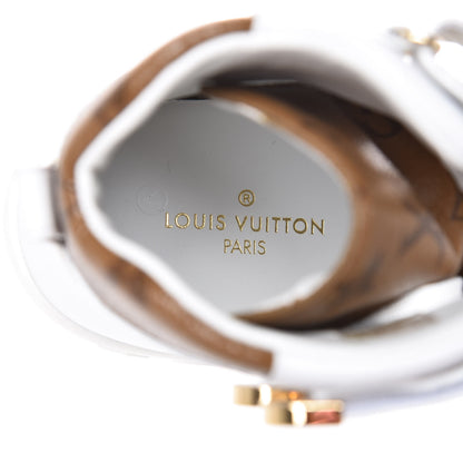 Louis Vuitton Calfskin Reverse Monogram Boombox High Top Sneakers 38 White 7 of 14