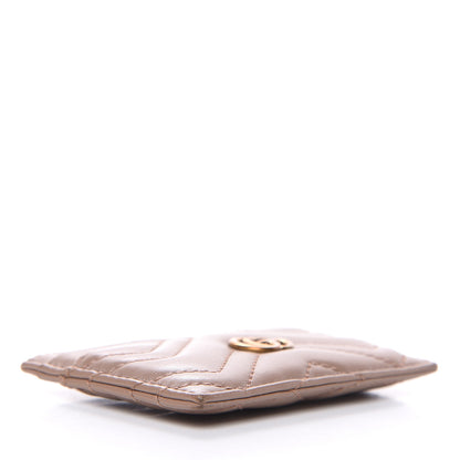 Gucci Calfskin Matelasse GG Marmont Card Holder Porcelain Rose 4 of 9