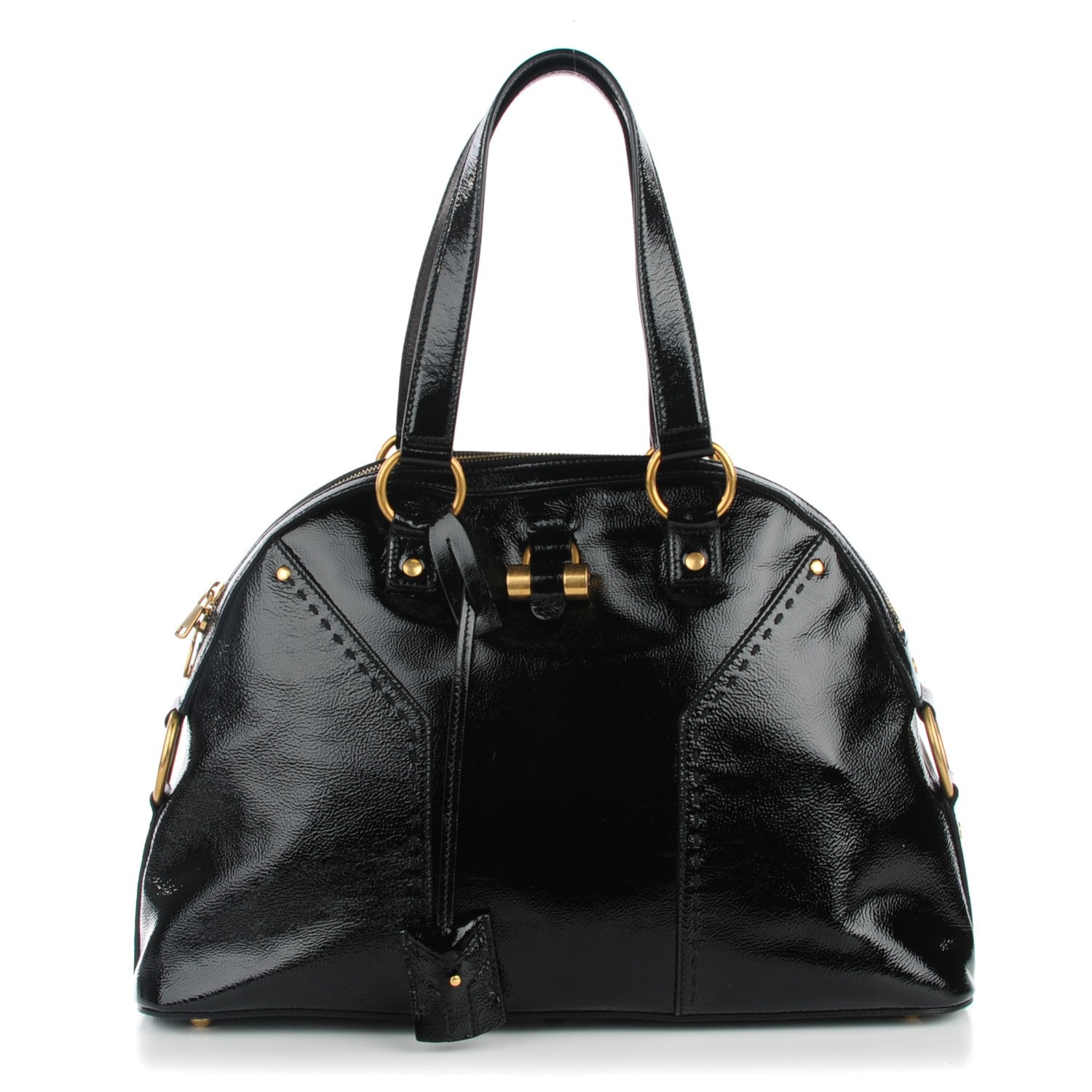 Saint Laurent Patent Calfskin Large Muse Black 1 of 7