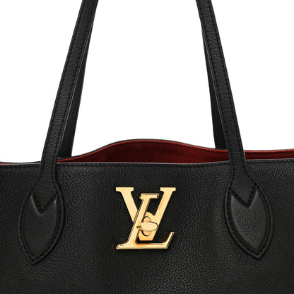Louis Vuitton Grained Calfskin Lockme Shopper Black 5 of 12