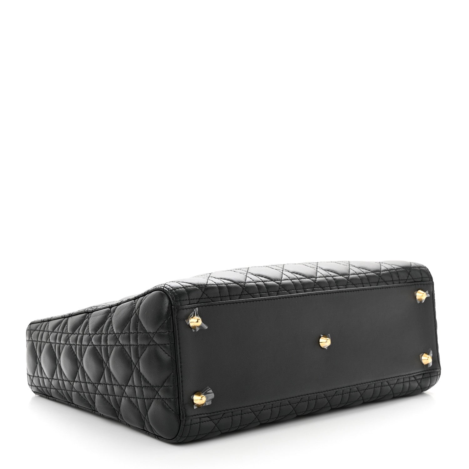 Christian Dior CHRISTIAN DIOR Lambskin Cannage Large Lady Dior Black 4 of 10