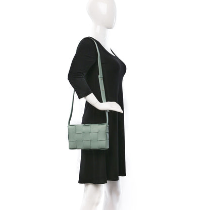 Bottega Veneta Lambskin Maxi Intrecciato Cassette Crossbody Bag New Sauge 2 of 8