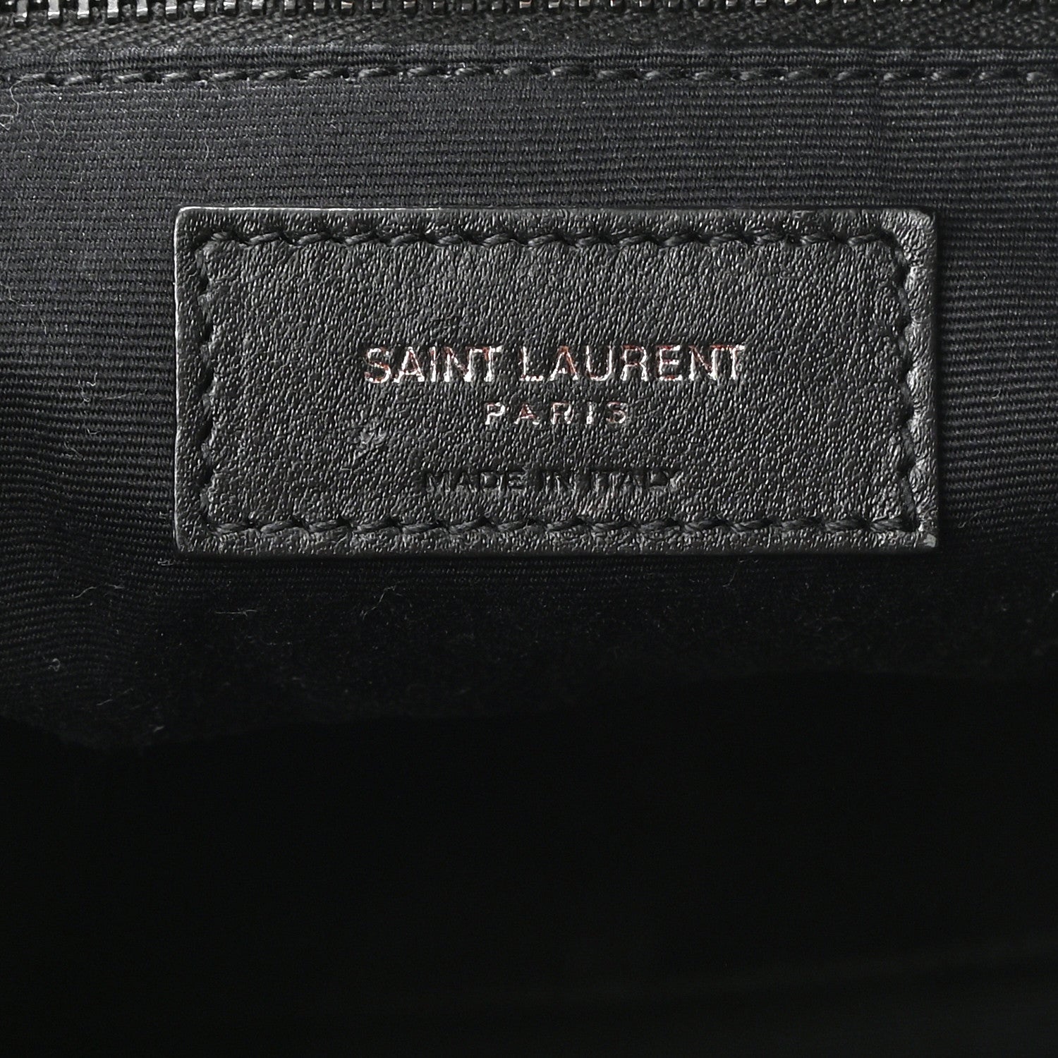 Saint Laurent Calfskin Crocodile Embossed Monogram Medium Niki Shopping Bag Black 6 of 8
