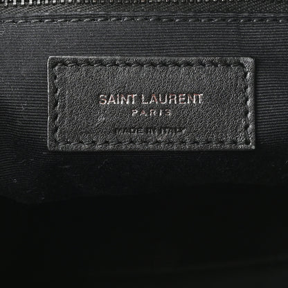 Saint Laurent Calfskin Crocodile Embossed Monogram Medium Niki Shopping Bag Black 6 of 8
