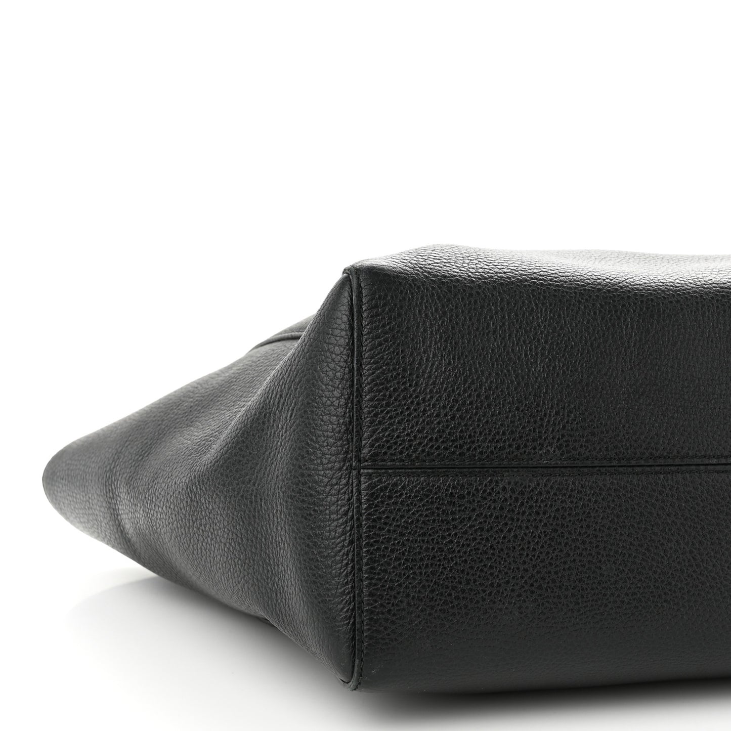 Pebbled Calfskin Medium Swing Tote Black