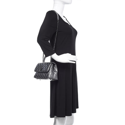 Chanel Metallic Aged Calfskin Quilted Mini Coco Handle Flap Charcoal 2 of 10