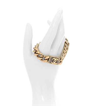 Chanel Crystal Chain CC Bracelet Gold 2 of 5
