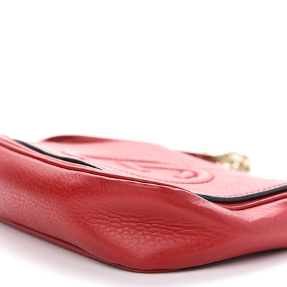 Gucci Pebbled Calfskin Small Soho Flap Crossbody Red 9 of 9