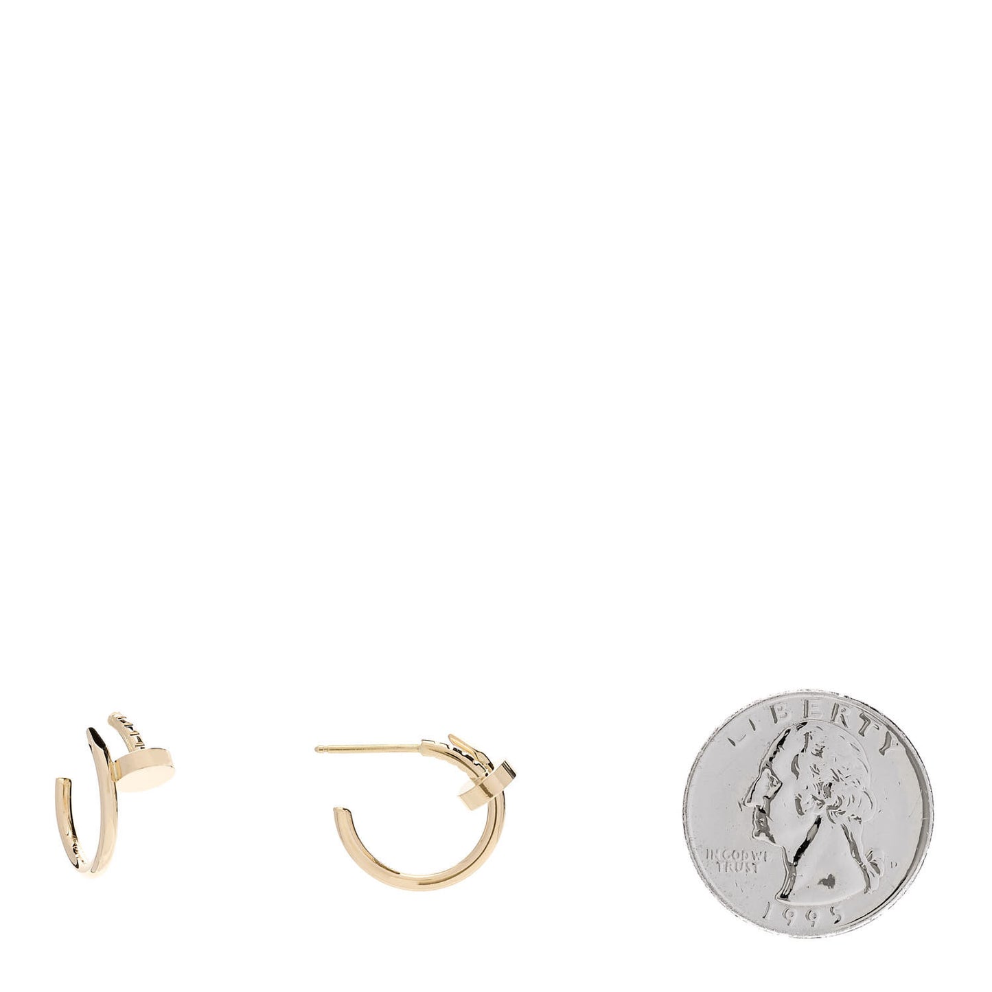 18K Yellow Gold Juste Un Clou Hoop Earrings