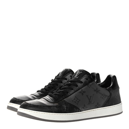 Louis Vuitton Reverse Monogram Eclipse Mens Rivoli Sneakers 10 Black 3 of 8
