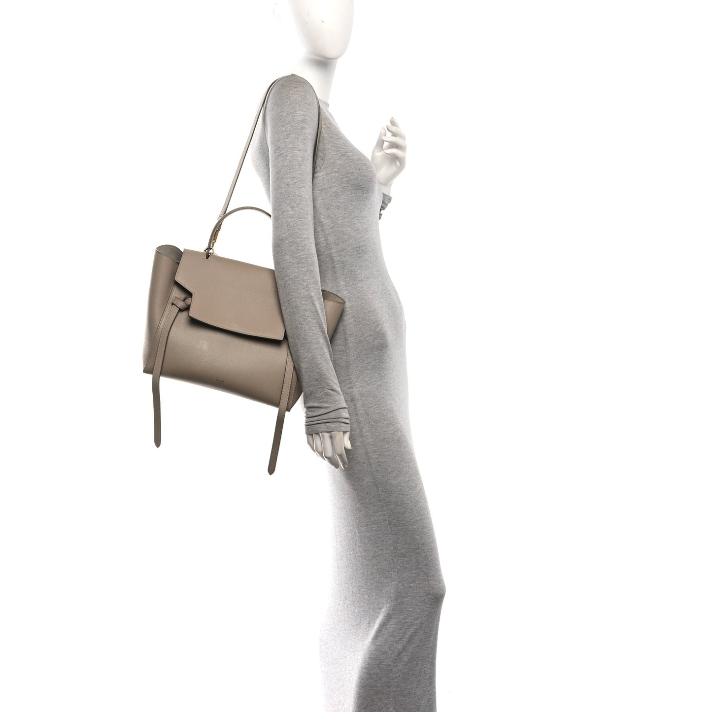 Grained Calfskin Mini Belt Bag Light Taupe