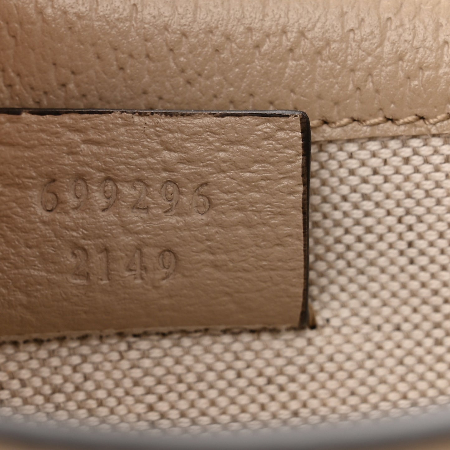 GG Supreme Monogram Textured Dollar Calfskin Mini Horsebit 1955 Shoulder Bag Beige Mystic White Oatmeal