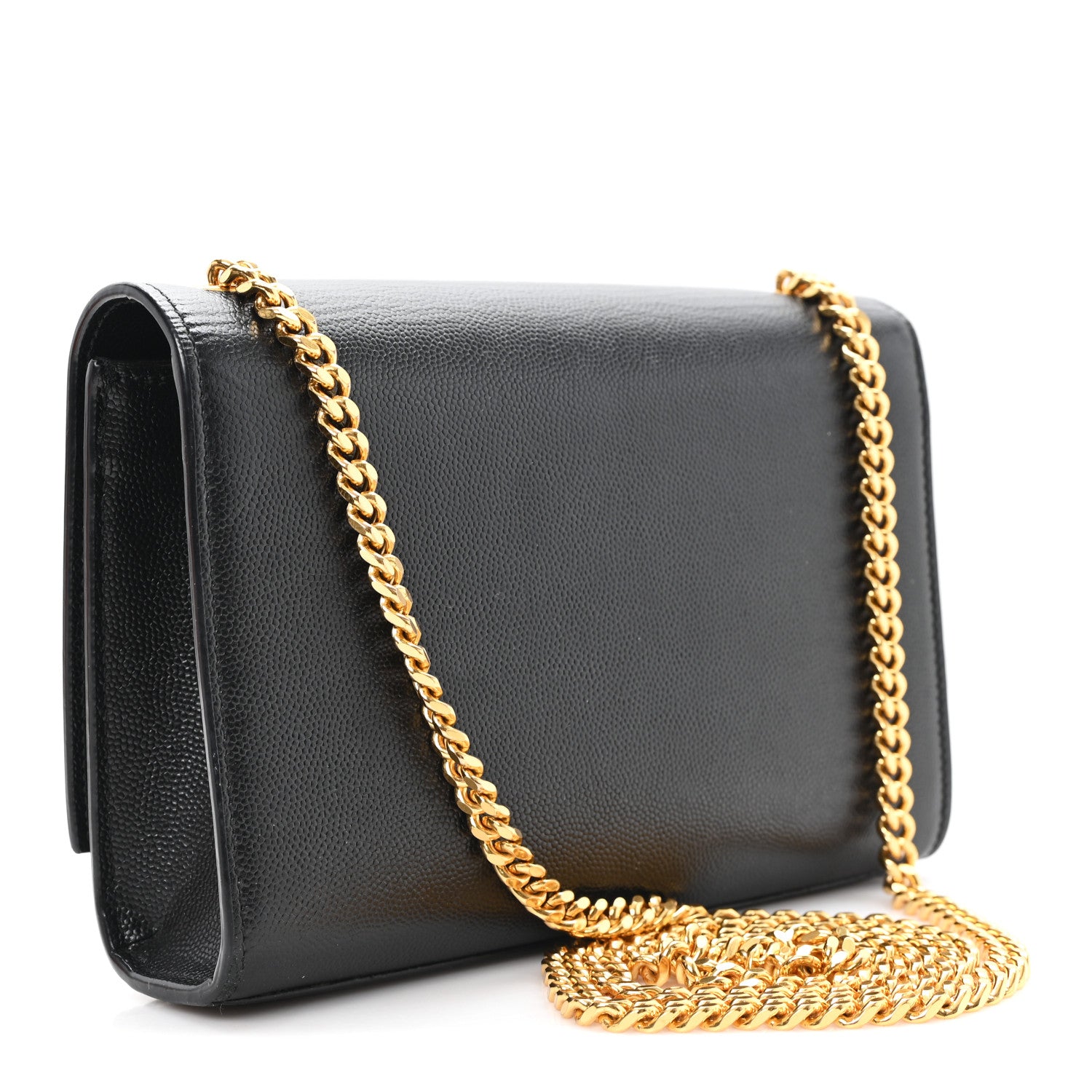 Saint Laurent Grain De Poudre Small Monogram Kate Satchel Black 3 of 11