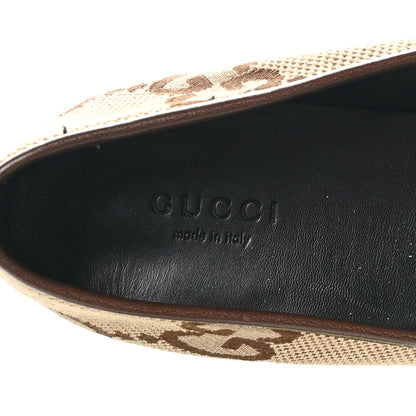 Gucci Monogram Jumbo GG Malaga Kid Horsebit Womens Jordaan Loafers 39.5 Camel Ebony New Acero Beige 8 of 10