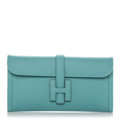 Hermes Swift Jige Elan 29 Clutch Bleu Saint Cyr 1 of 7