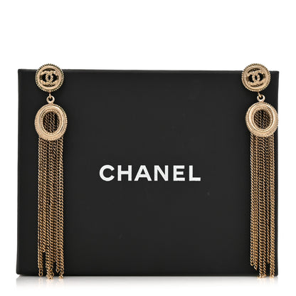 Chanel Chain CC Drop Earrings Gold 6 of 6
