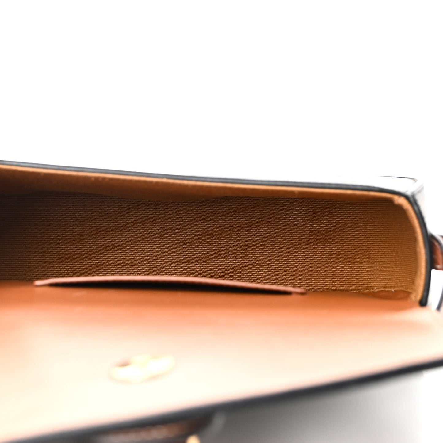 Triomphe Canvas Calfskin Tabou Clutch on Strap Tan