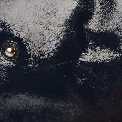 Saint Laurent Textured Patent Medium Easy Sac Navy 11 of 12