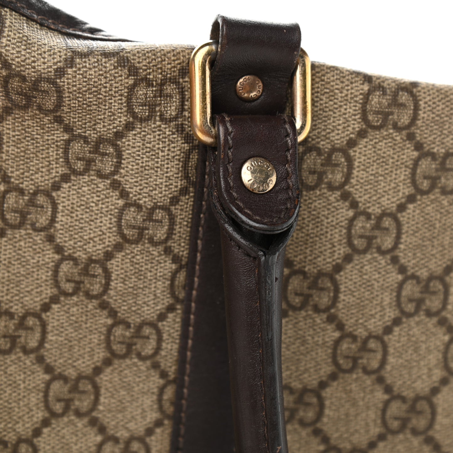 GG Plus Monogram Joy Vertical Tote Dark Brown