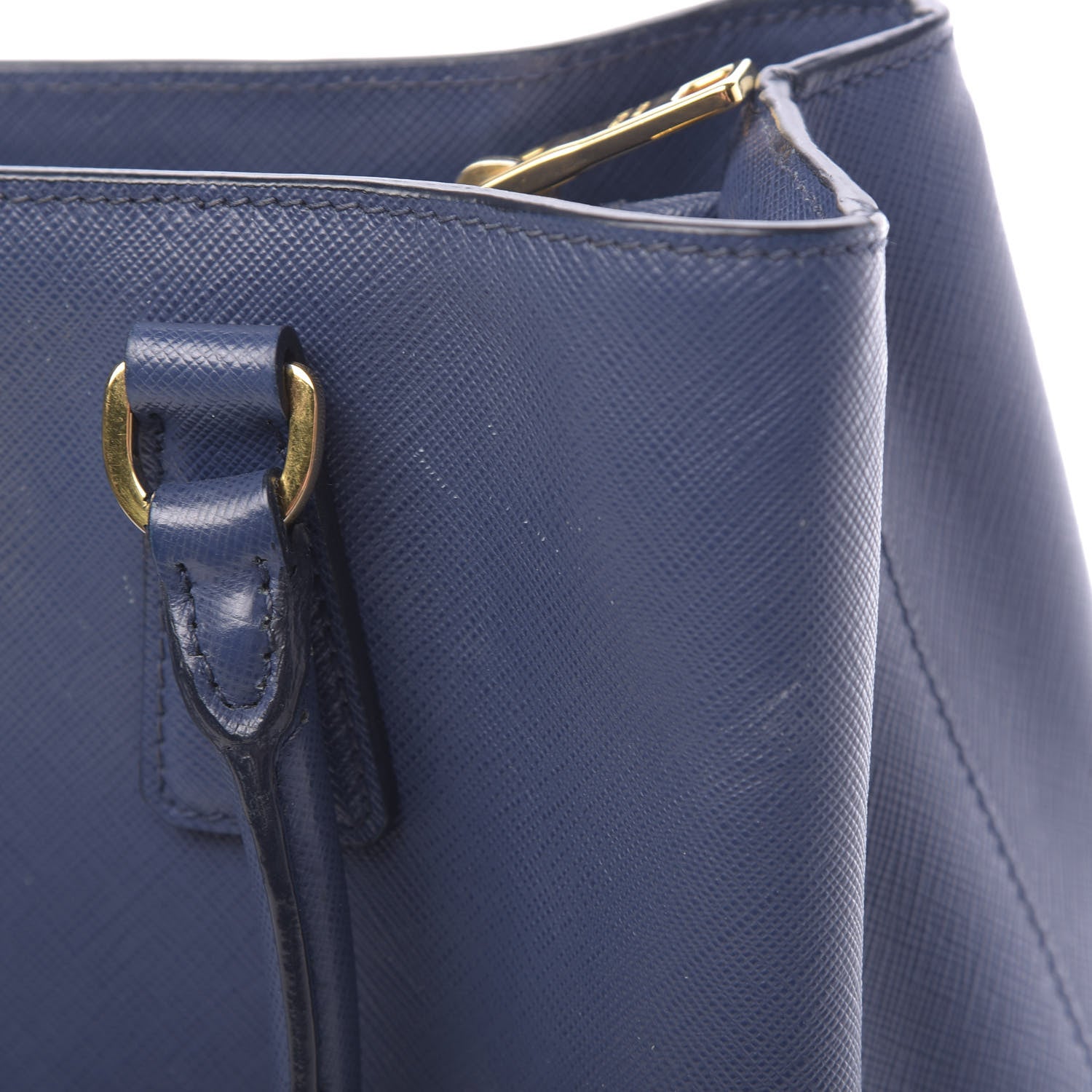Prada Saffiano Lux Medium Tote Bluette 9 of 17