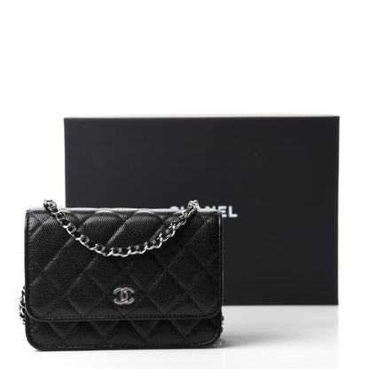 Chanel Caviar Quilted Mini Wallet On Chain WOC Black 12 of 12