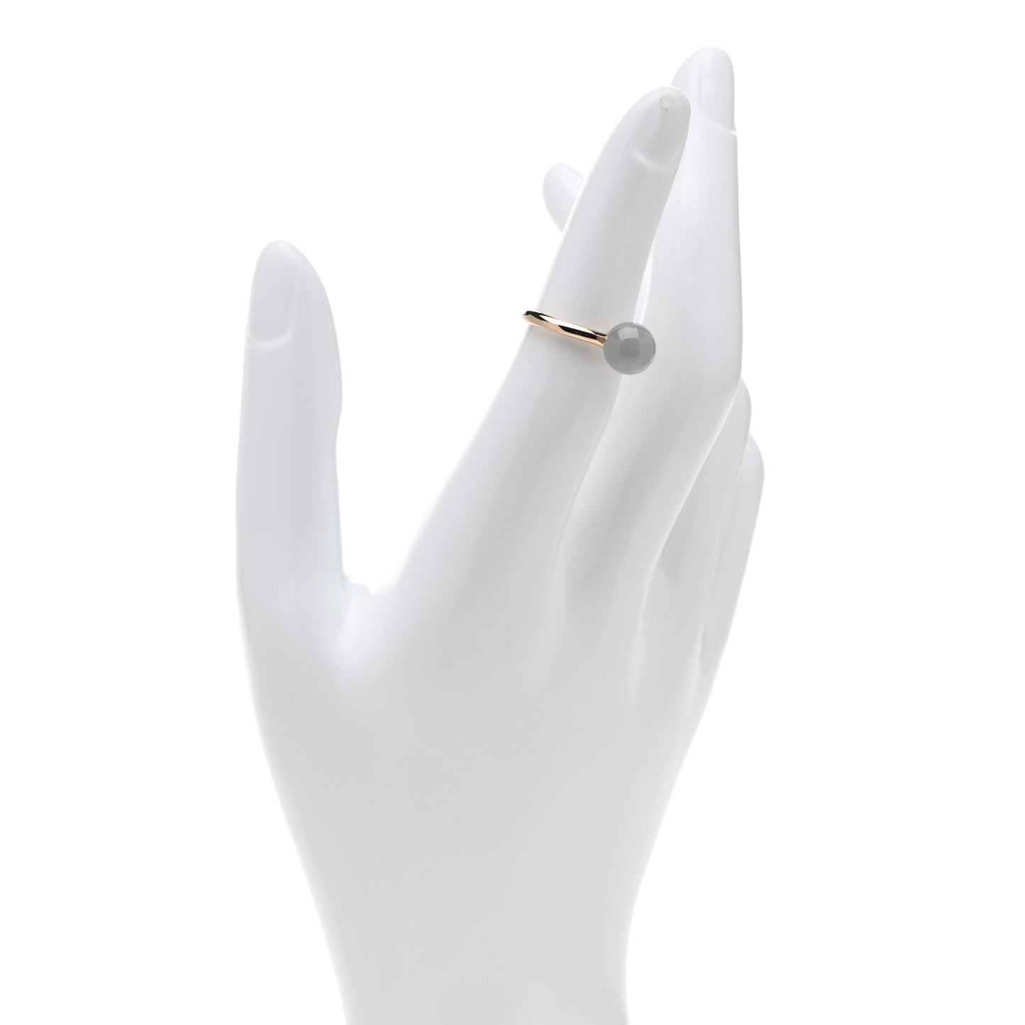 18K Rose Gold Moonstone 8mm HardWear Ball Ring 48 4.5